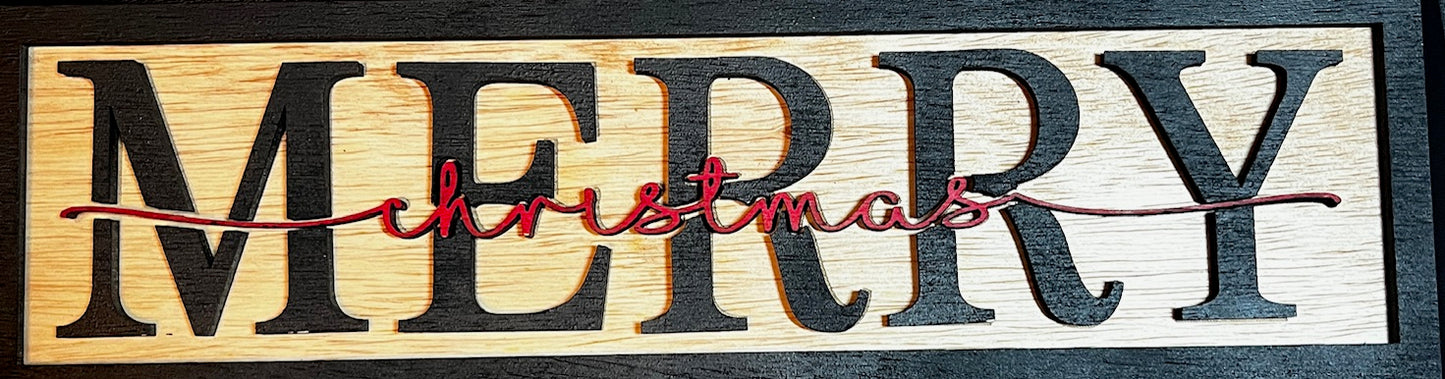 Engraved “Merry Christmas” Plaque – Custom Holiday Decor