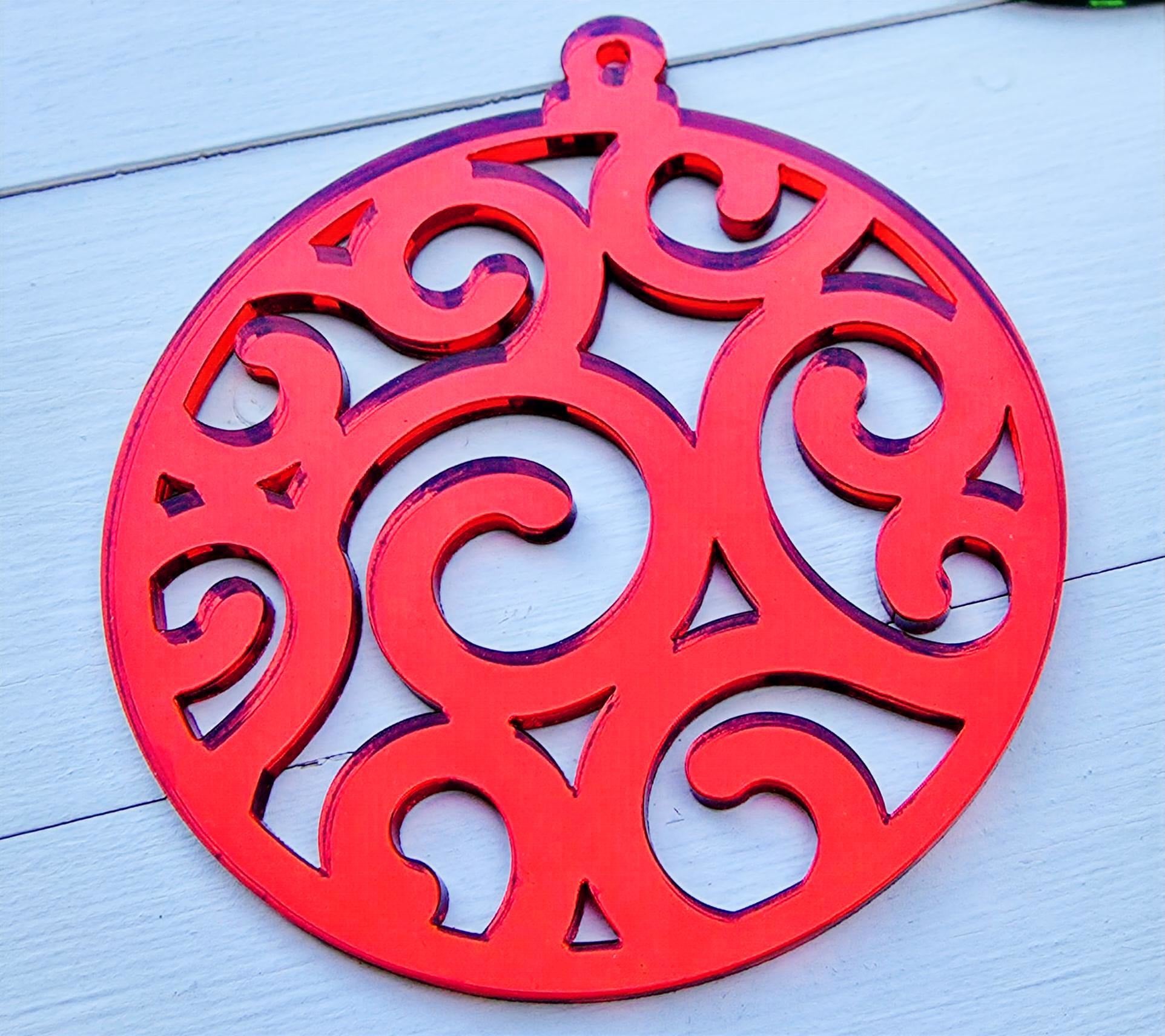 Custom Mirrored Acrylic Christmas Ornaments