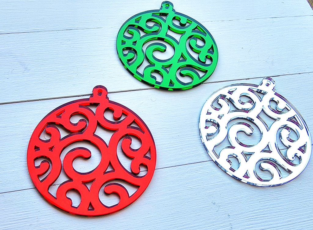 Custom Mirrored Acrylic Christmas Ornaments