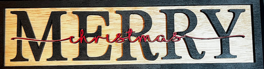 Engraved “Merry Christmas” Plaque – Custom Holiday Decor